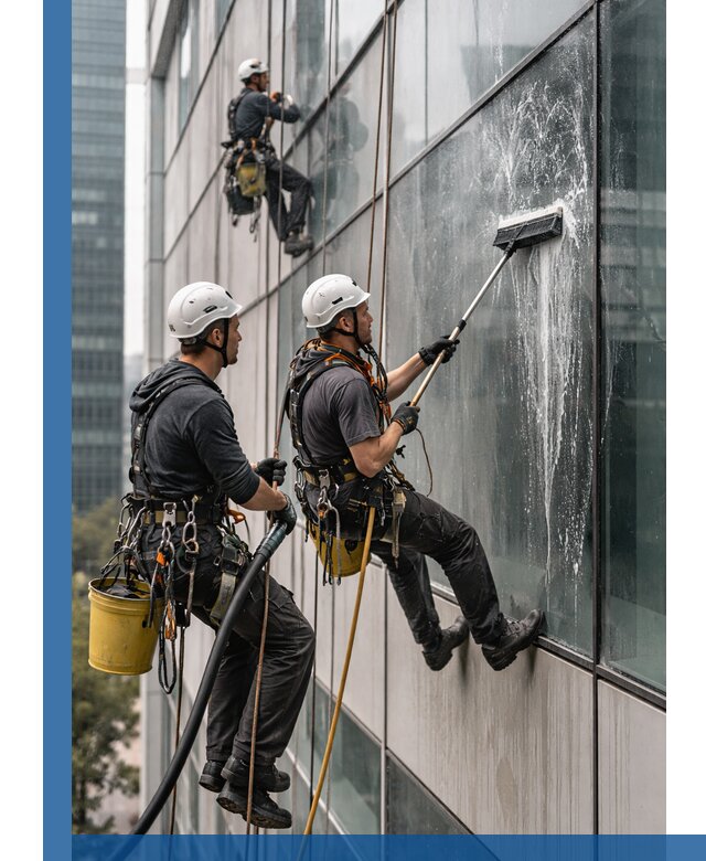 Профессиональная высотная мойка фасадов зданий в Дальнереченске