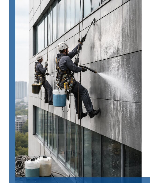 Профессиональная мойка вентилируемых фасадов в Дальнереченске