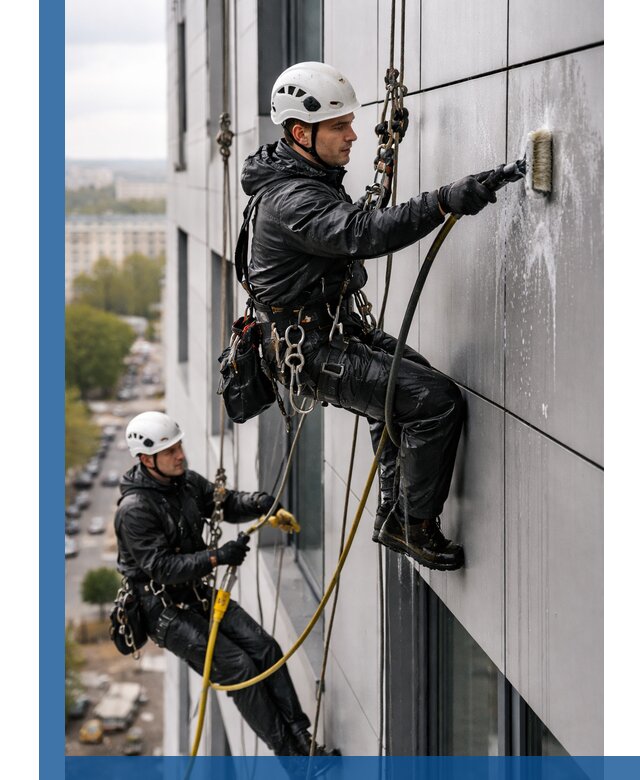 Профессиональная мойка фасада из композита в Дальнереченске