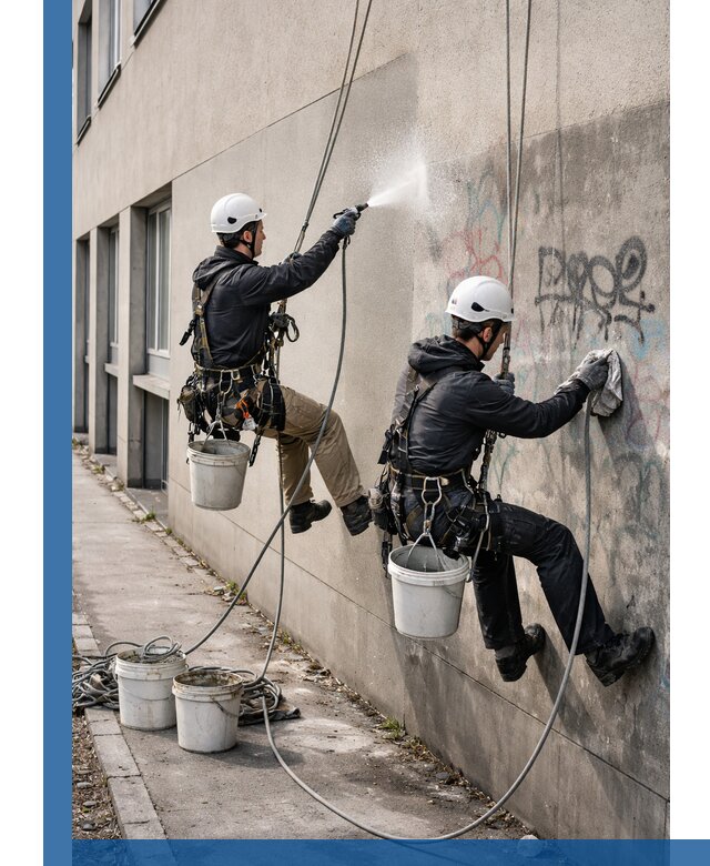 Антиграффити покрытие фасада с защитой от надписей в Дальнереченске