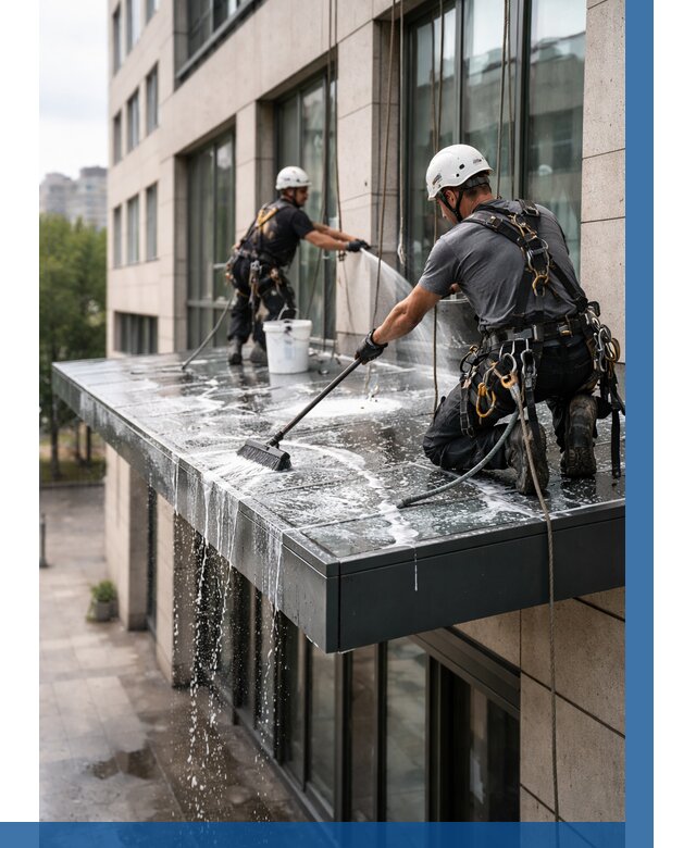 Мойка козырьков и навесов в Дальнереченске от 3567 р. | ВЫСОТНИК-Длн