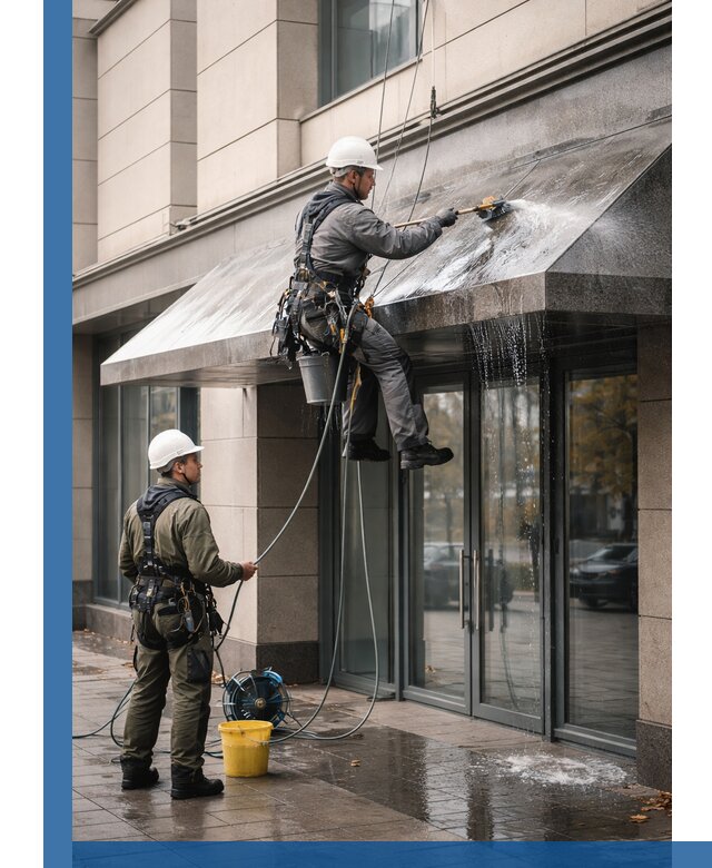 Профессиональная мойка козырьков и навесов в Дальнереченске