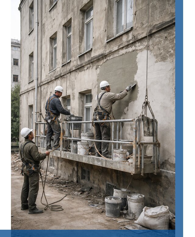 Капитальный ремонт фасада в Дальнереченске от 4280 р. | ВЫСОТНИК-Длн