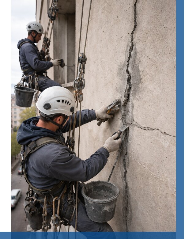 Заделка трещин на фасаде в Дальнереченске от 917 р. | ВЫСОТНИК-Длн