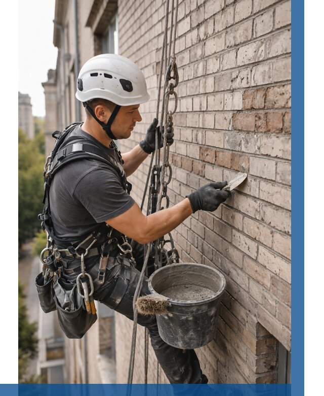 Ремонт кирпичной кладки фасада в Дальнереченске от 1834 р. | ВЫСОТНИК-Длн