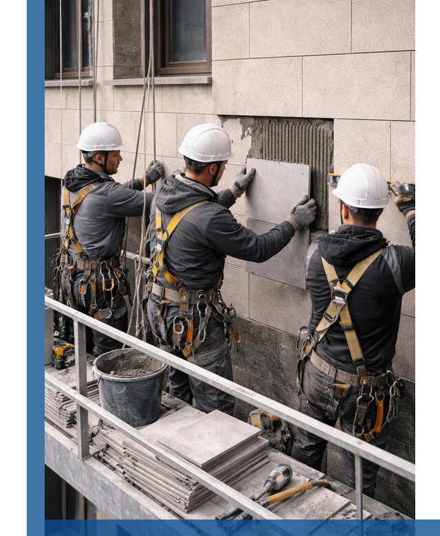 Ремонт облицовки фасада плиткой в Дальнереченске с гарантией