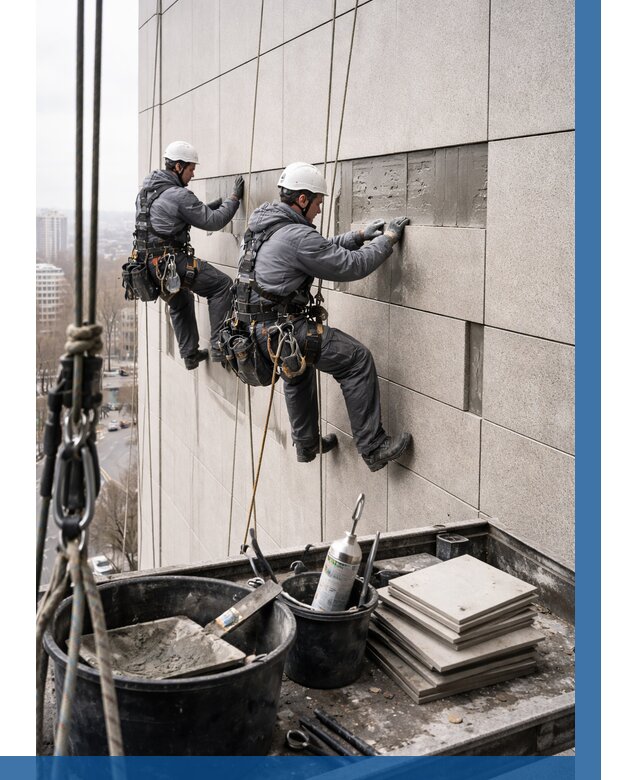 Ремонт фасада из керамогранита в Дальнереченске от 2548 р. | ВЫСОТНИК-Длн