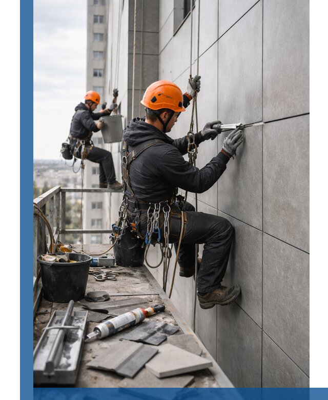 Профессиональный ремонт фасада из керамогранита в Дальнереченске