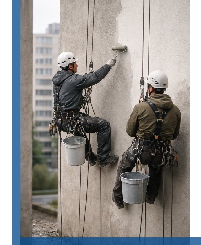 Покраска фасадов высотными альпинистами в Дальнереченске с гарантией