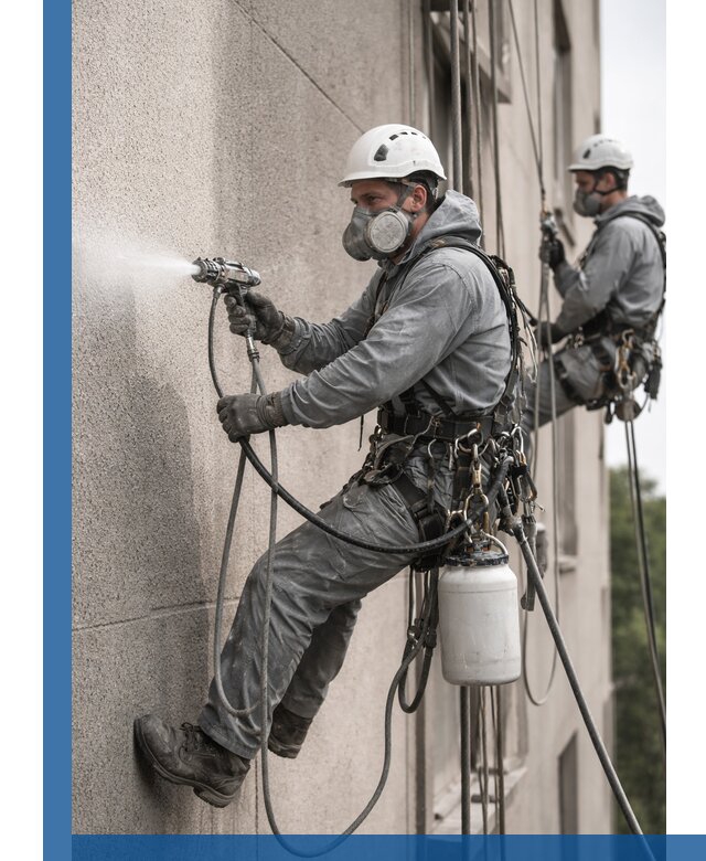 Безвоздушная покраска фасадов зданий в Дальнереченске профессионально