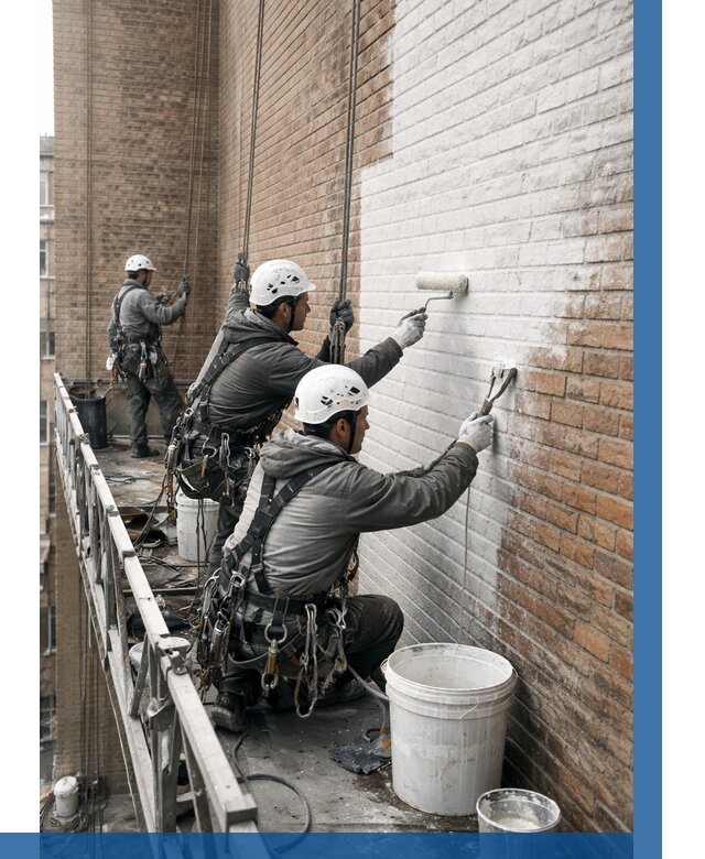 Покраска кирпичного фасада в Дальнереченске от 357 р. | ВЫСОТНИК-Длн