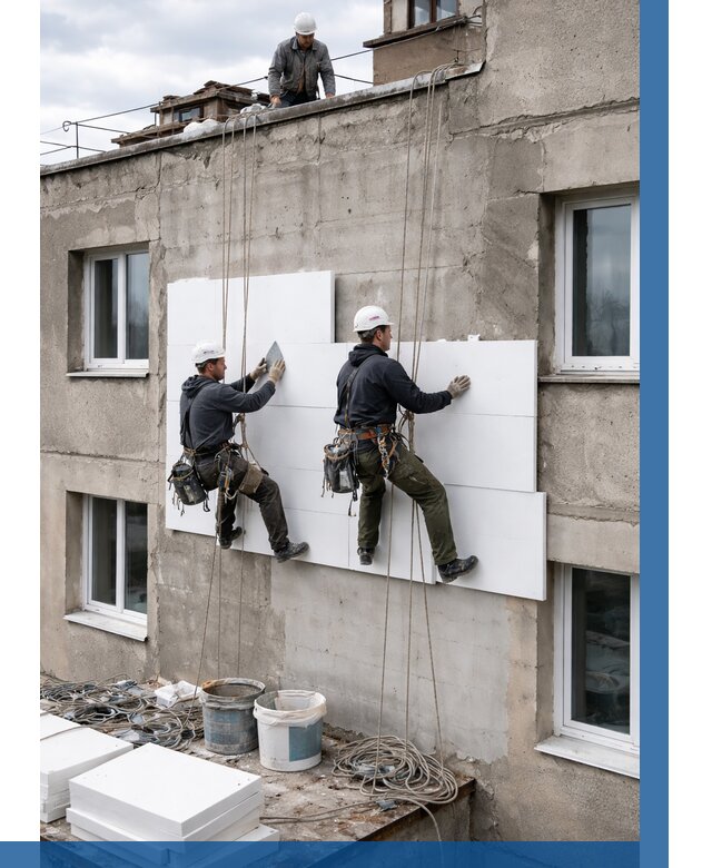 Утепление фасада пенополистиролом в Дальнереченске от 1834 р. | ВЫСОТНИК-Длн