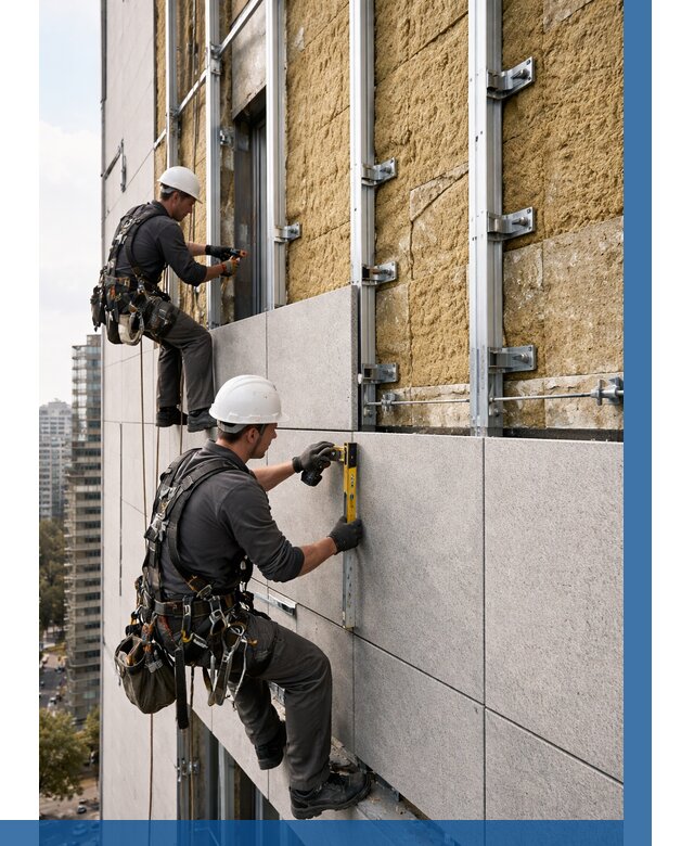 Монтаж вентилируемого фасада в Дальнереченске от 3567 р. | ВЫСОТНИК-Длн