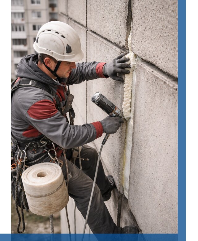 Утепление межпанельных швов в Дальнереченске от 713 р. | ВЫСОТНИК-Длн