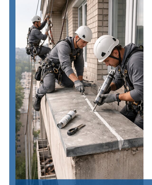 Герметизация балконного козырька в Дальнереченске профессионально