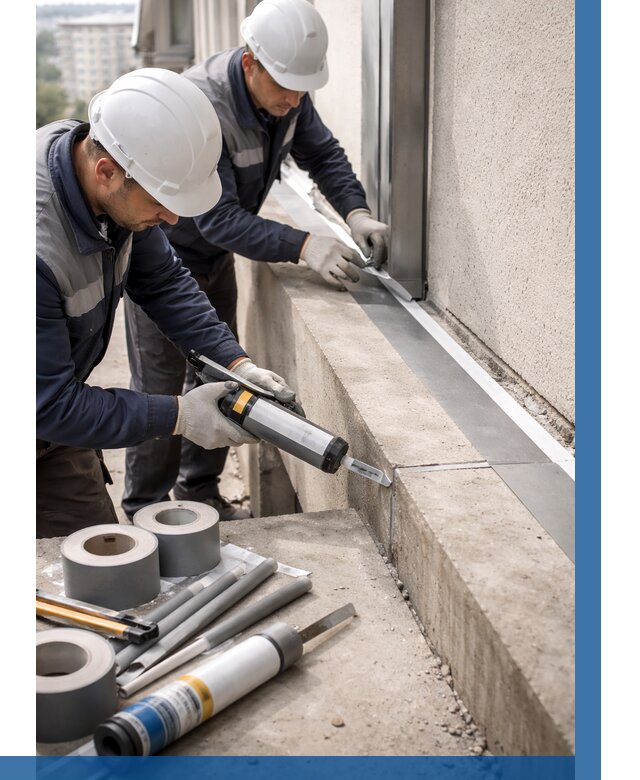 Герметизация примыкания балкона в Дальнереченске от 4586 р. | ВЫСОТНИК-Длн