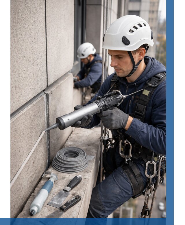 Герметизация деформационных швов фасада в Дальнереченске от 713 | ВЫСОТНИК-Длн