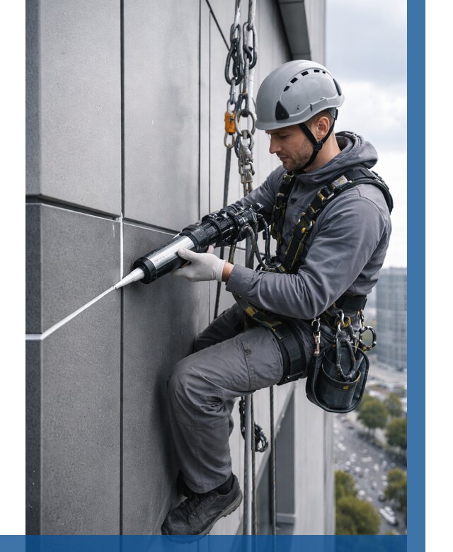 Герметизация стыков фасадных панелей в Дальнереченске от 6624 р.| ВЫСОТНИК-Длн