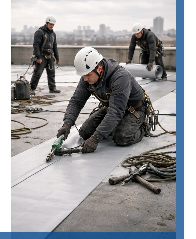 Ремонт мембранной кровли в Дальнереченске от 1834 р./м2 | ВЫСОТНИК-Длн