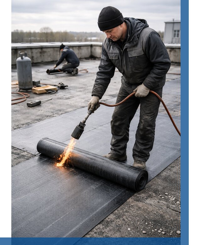 Ремонт наплавляемой кровли в Дальнереченске от 713 р. | ВЫСОТНИК-Длн