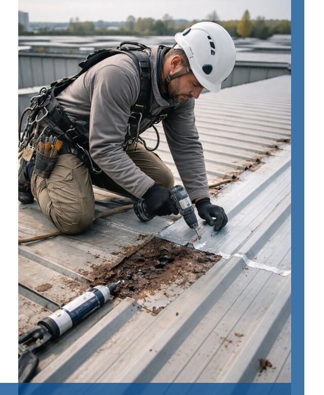 Ремонт профнастила на кровле в Дальнереченске от 713 р. | ВЫСОТНИК-Длн