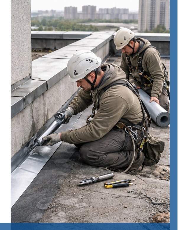 Ремонт кровельных примыканий в Дальнереченске от 1223 р. | ВЫСОТНИК-Длн