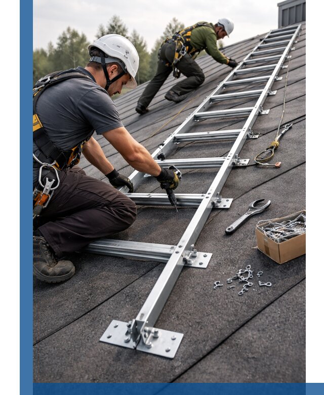 Профессиональный монтаж кровельной лестницы в Дальнереченске под ключ