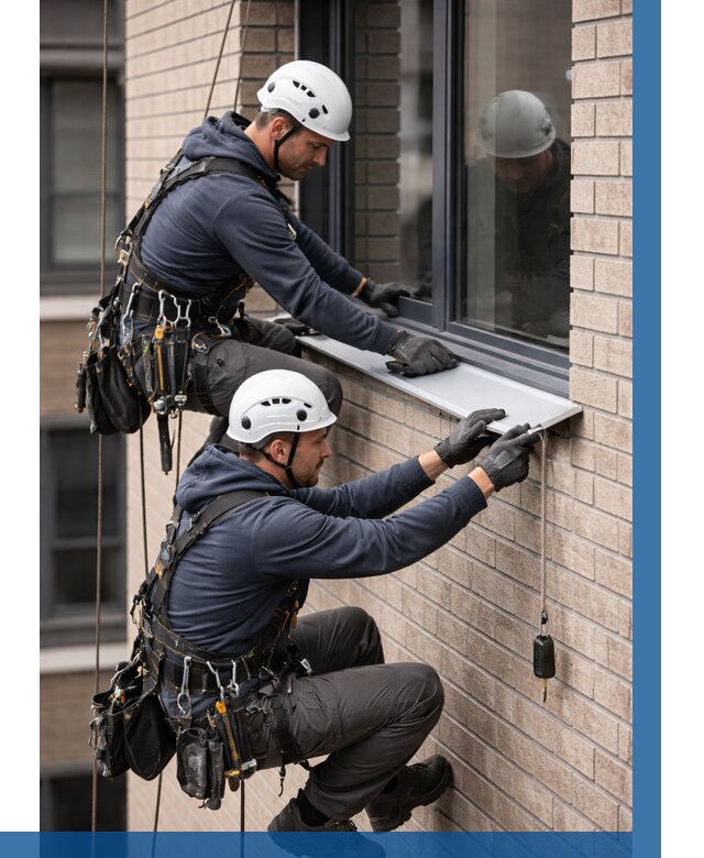 Монтаж оконных отливов под ключ в Дальнереченске от 3567 р. | ВЫСОТНИК-Длн