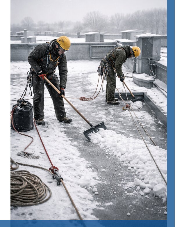 Очистка крыши от снега в Дальнереченске от 7643 р. | ВЫСОТНИК-Длн