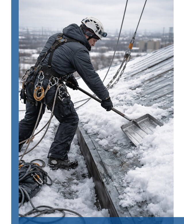 Профессиональная очистка кровли от снега и наледи в Дальнереченске