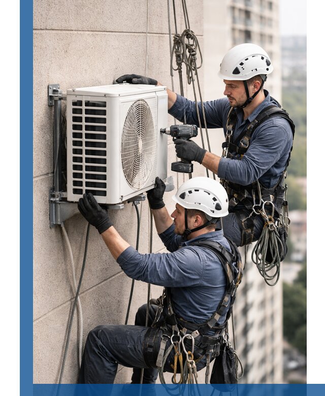 Монтаж внешнего блока кондиционера в Дальнереченске установка и крепление