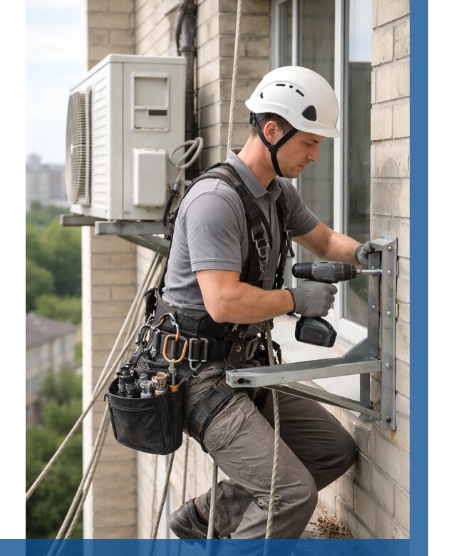 Установка кронштейнов кондиционера в Дальнереченске от 3567 р. | ВЫСОТНИК-Длн