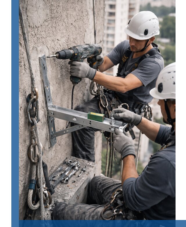 Установка кронштейнов кондиционера и крепежа в Дальнереченске