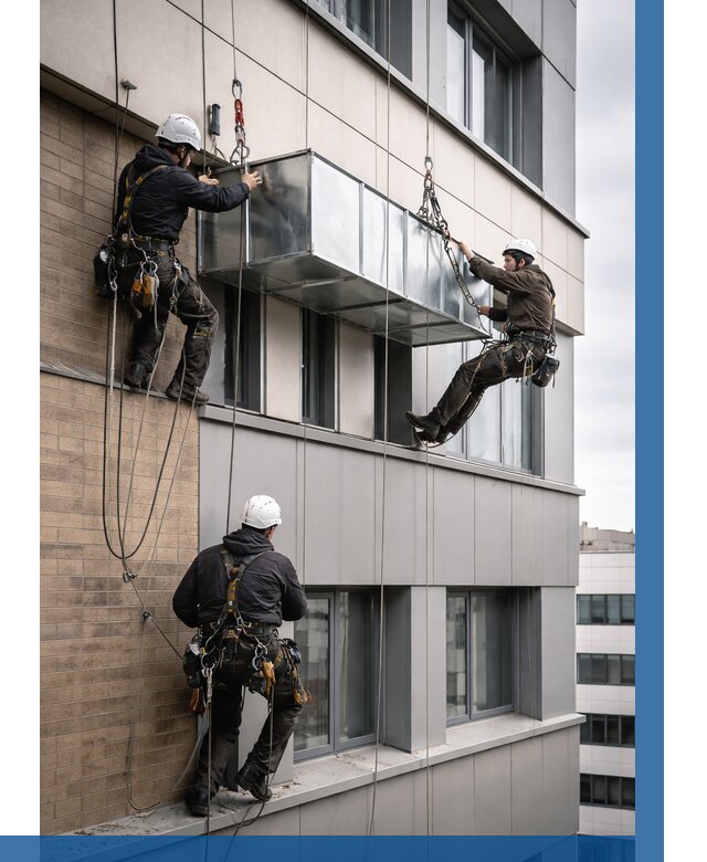 Монтаж воздуховодов на фасаде в Дальнереченске от 1529 р. | ВЫСОТНИК-Длн