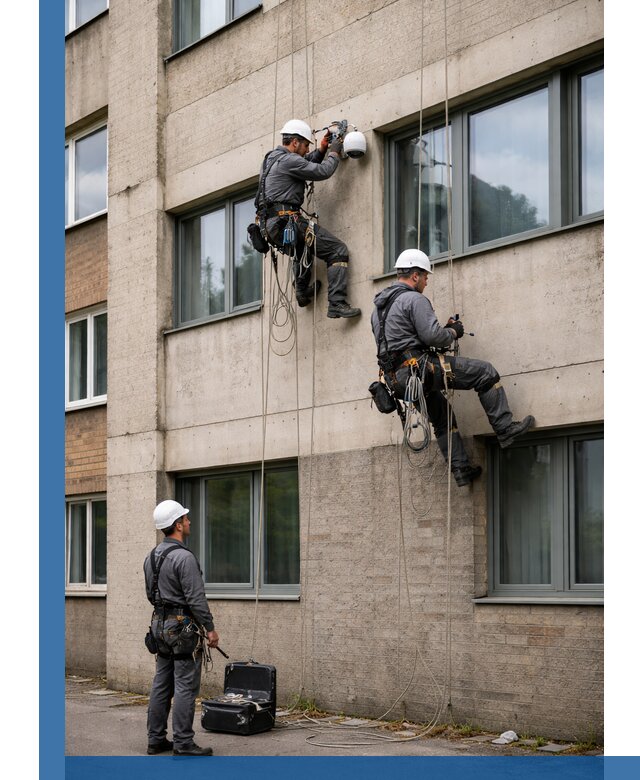 Монтаж фасадных камер видеонаблюдения в Дальнереченске под ключ