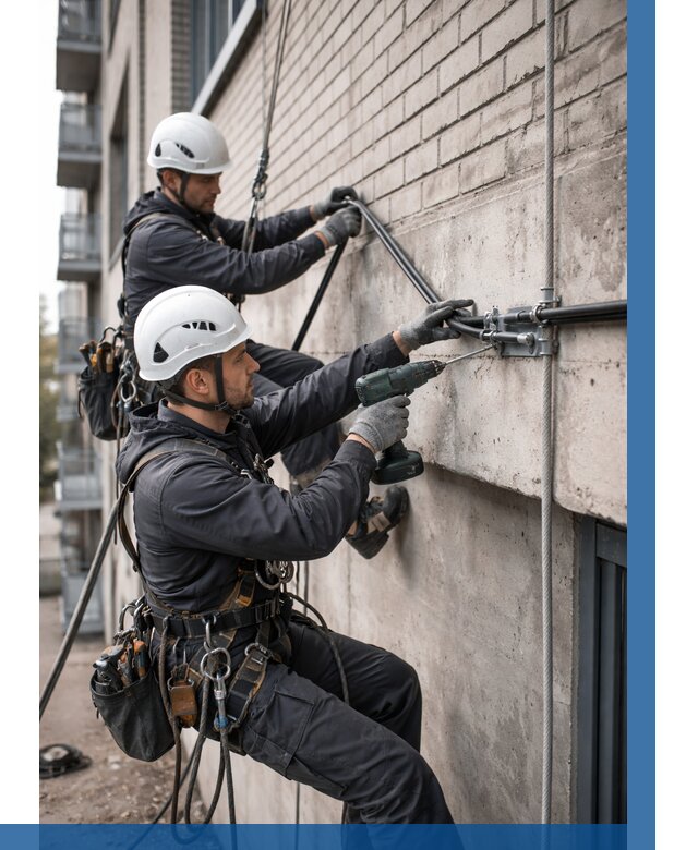 Крепление кабеля на фасаде в Дальнереченске от 357 р. | ВЫСОТНИК-Длн