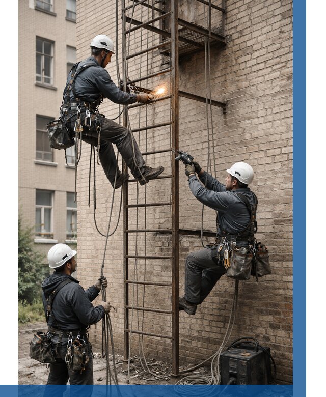 Ремонт пожарной лестницы в Дальнереченске от 7643 р. | ВЫСОТНИК-Длн