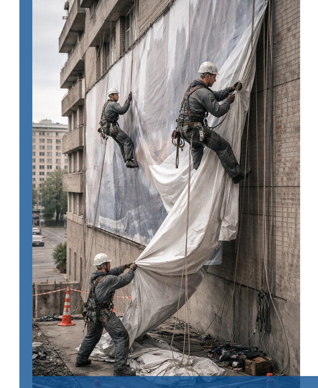 Демонтаж баннеров с фасада в Дальнереченске оперативно и безопасно