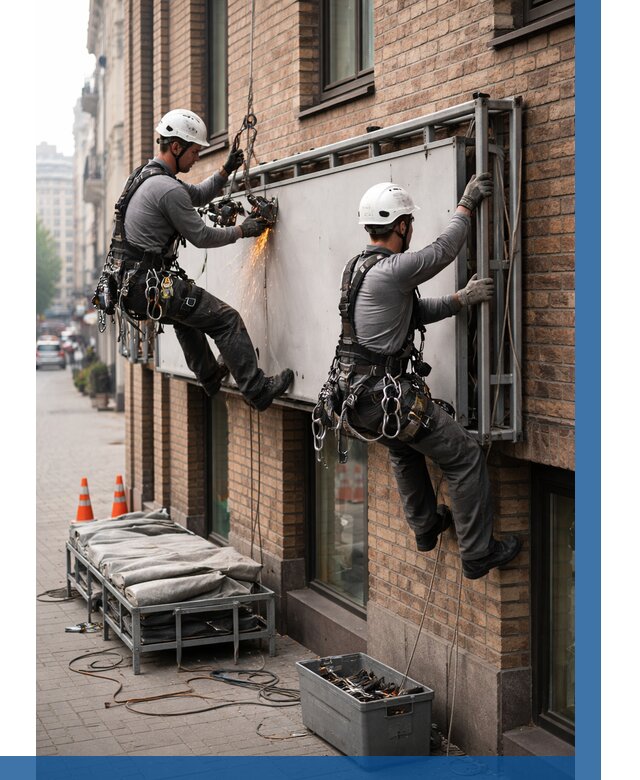 Демонтаж рекламной вывески в Дальнереченске от 6624 р. | ВЫСОТНИК-Длн