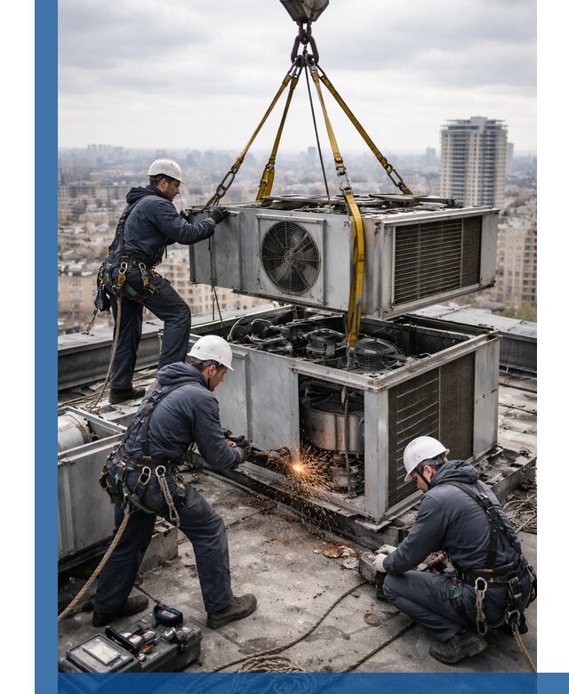 Демонтаж крышной установки в Дальнереченске любой сложности