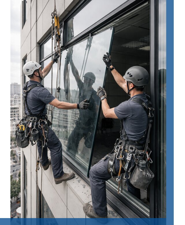 Замена стеклопакетов на высоте в Дальнереченске от 5605 р. | ВЫСОТНИК-Длн