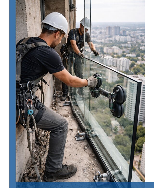 Монтаж стеклянных ограждений под ключ с гарантией в Дальнереченске