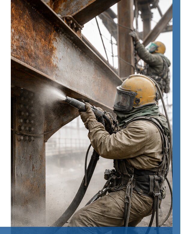 Пескоструйная очистка металлоконструкций в Дальнереченске по 611 р.  ВЫСОТНИК-Длн