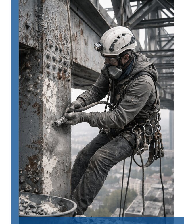 Удаление старой краски с металлических конструкций в Дальнереченске