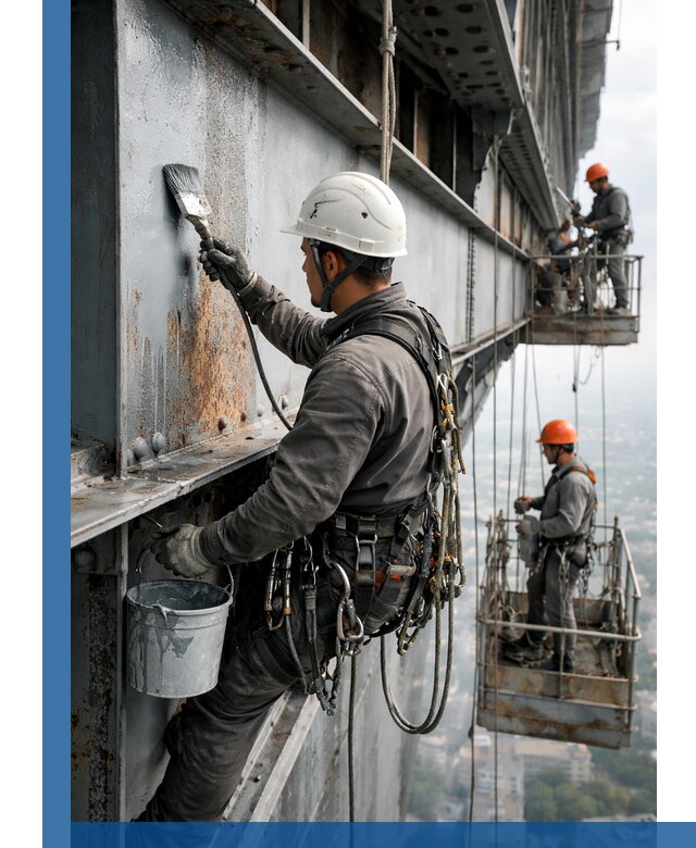 Покраска металлоконструкций на высоте в Дальнереченске профессионально