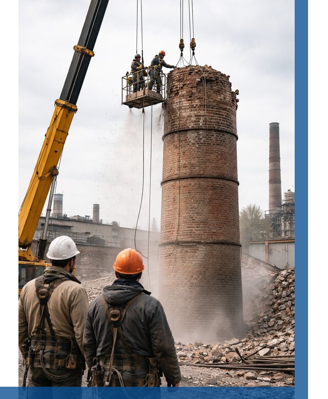 Демонтаж дымовой трубы в Дальнереченске от 91710 р. | ВЫСОТНИК-Длн, смета