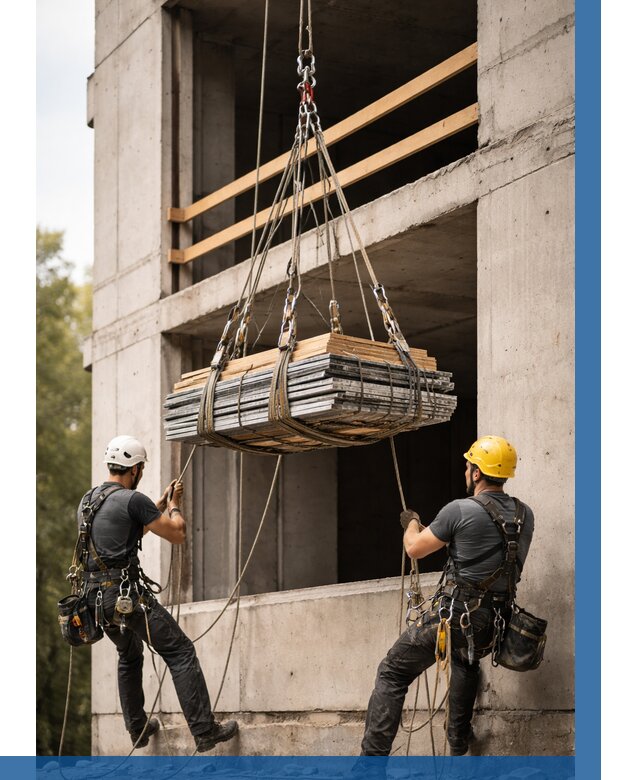 Подъем материала на этаж веревками в Дальнереченске от 1529 р. | ВЫСОТНИК-Длн