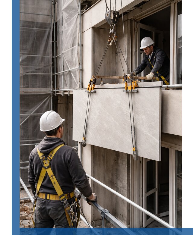 Подъем керамогранита на этаж в Дальнереченске грузчиками и техникой