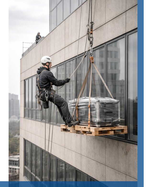 Спуск груза по фасаду в Дальнереченске от 3567 р. | ВЫСОТНИК-Длн