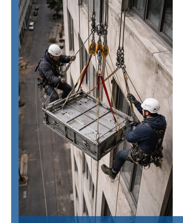 Спуск и подъем грузов по фасаду в Дальнереченске для зданий